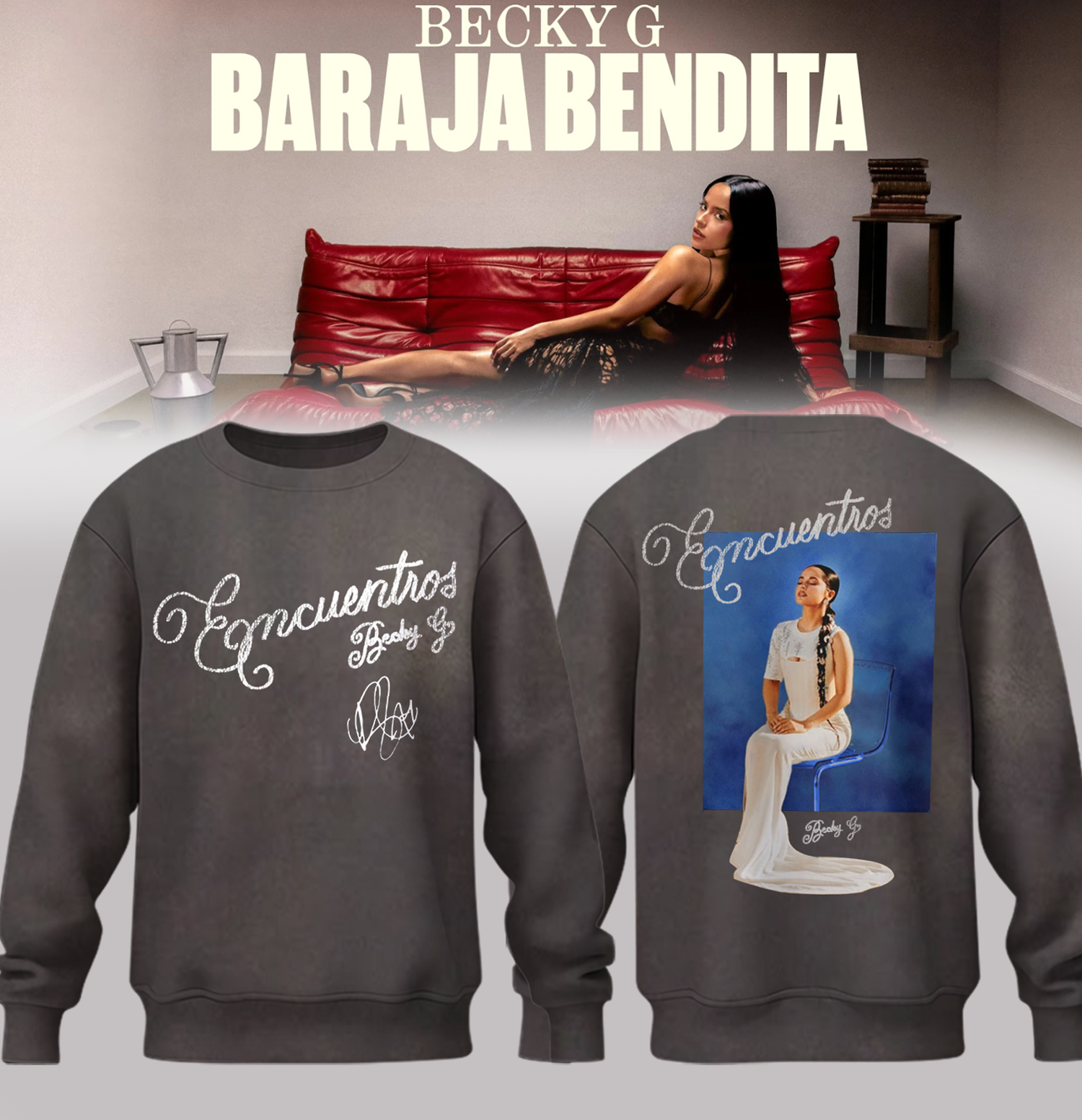 Becky G Baraja Bendita Crewneck Sweatshirt