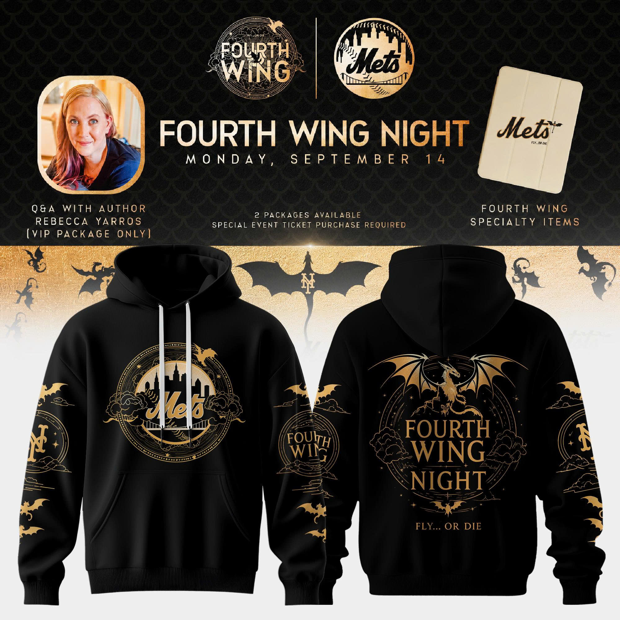 Fourth Wing Night X Mlb Limited Edition Fan Hoodie