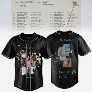 Beabadoobee The Powerlines Tour Beatopia Black Baseball Jersey
