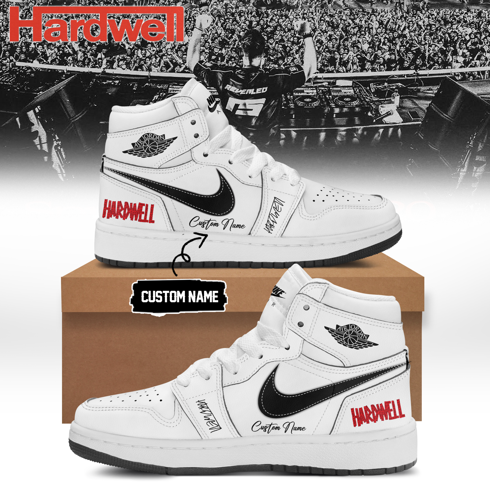 Hardwell Streetwear Air Force 1 Sneakers