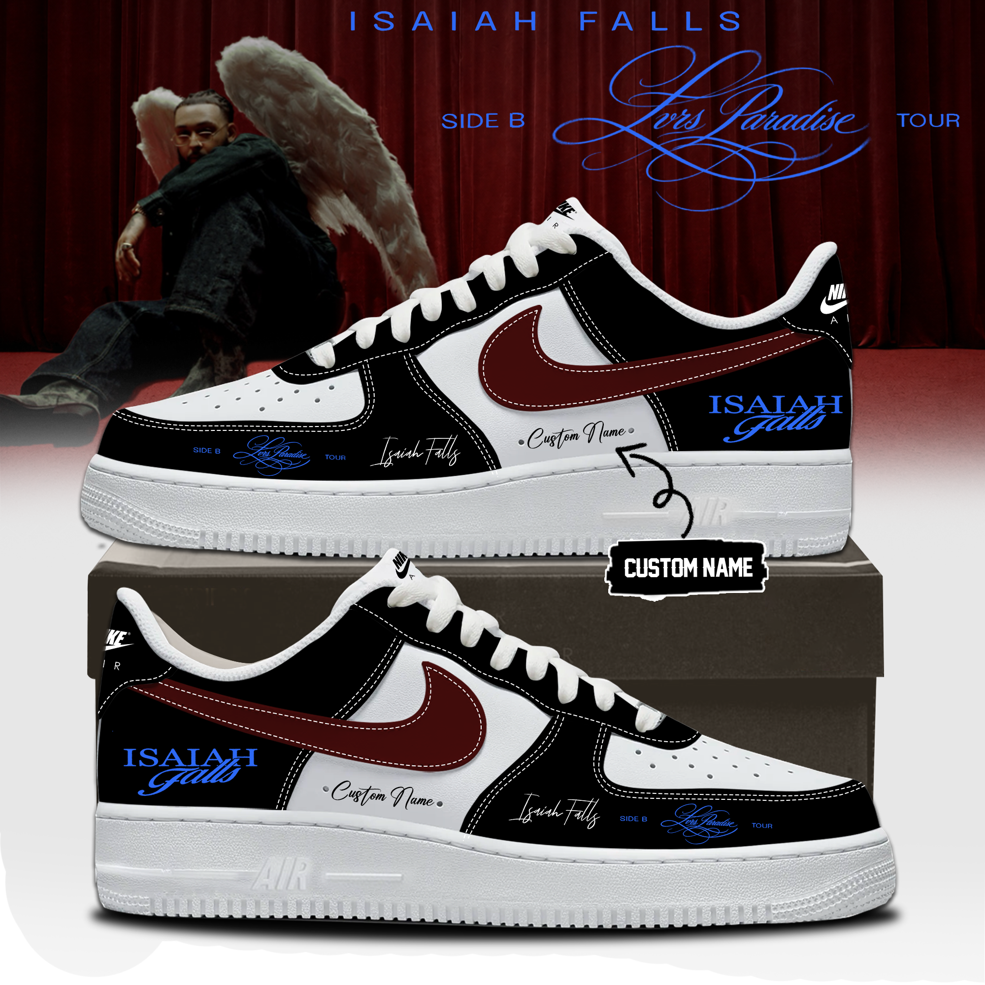 Isaiah Falls Lvrs Paradise Side B Tour 2026 Collector Low Top Sneakers