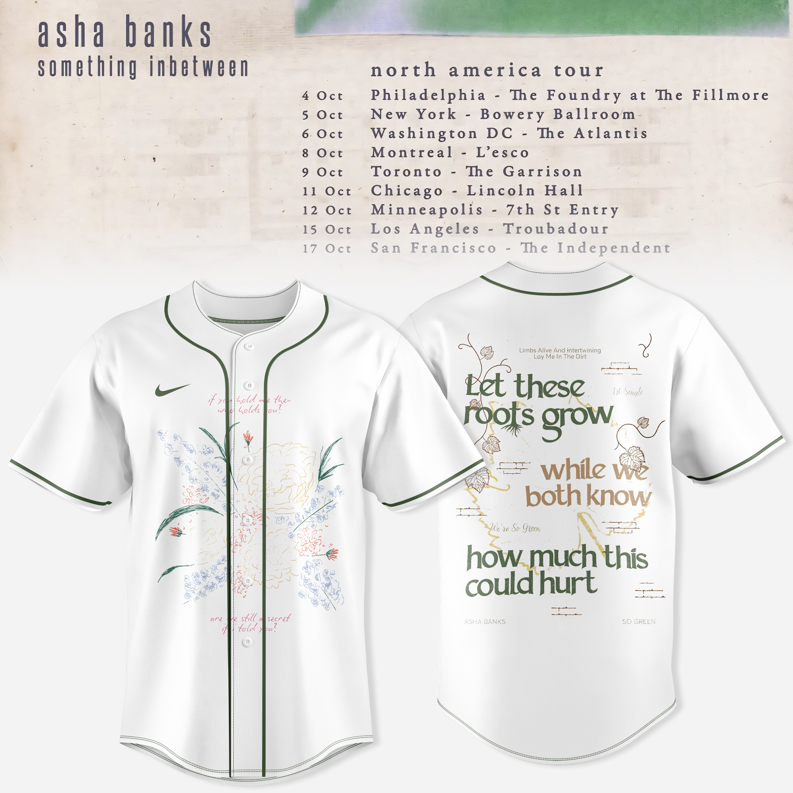 Asha Banks Something Inbetween Tour Official Fan Jersey Edition