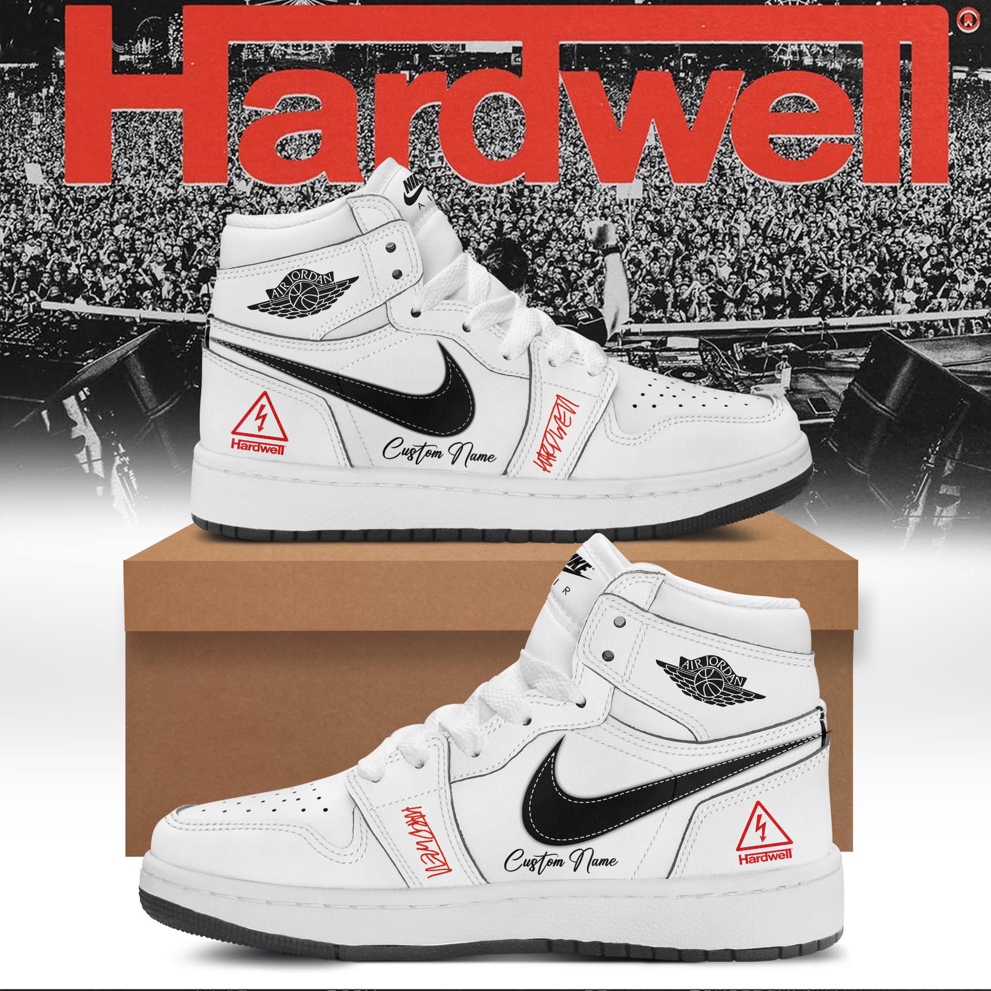 Hardwell Edm Festival Fan Custom Air Force 1 Style Sneakers