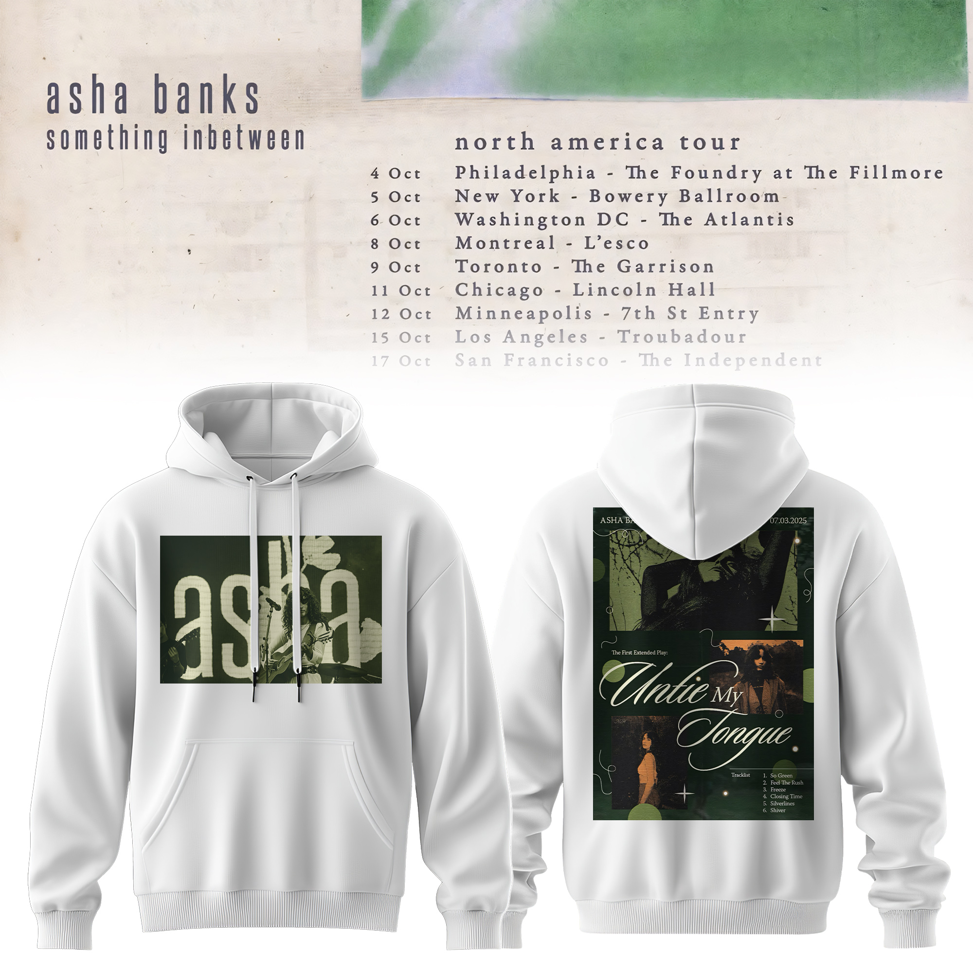 Asha Banks Something Inbetween Tour Collector Hoodie Collection