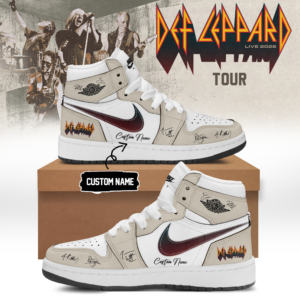 Def Leppard Live 2026 Rock Band Sneakers