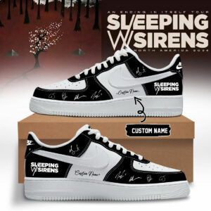 Sleeping With Sirens An Ending In Itself Premium Concert Air Force 1 Shoes Gift For Rock Enthusiasts