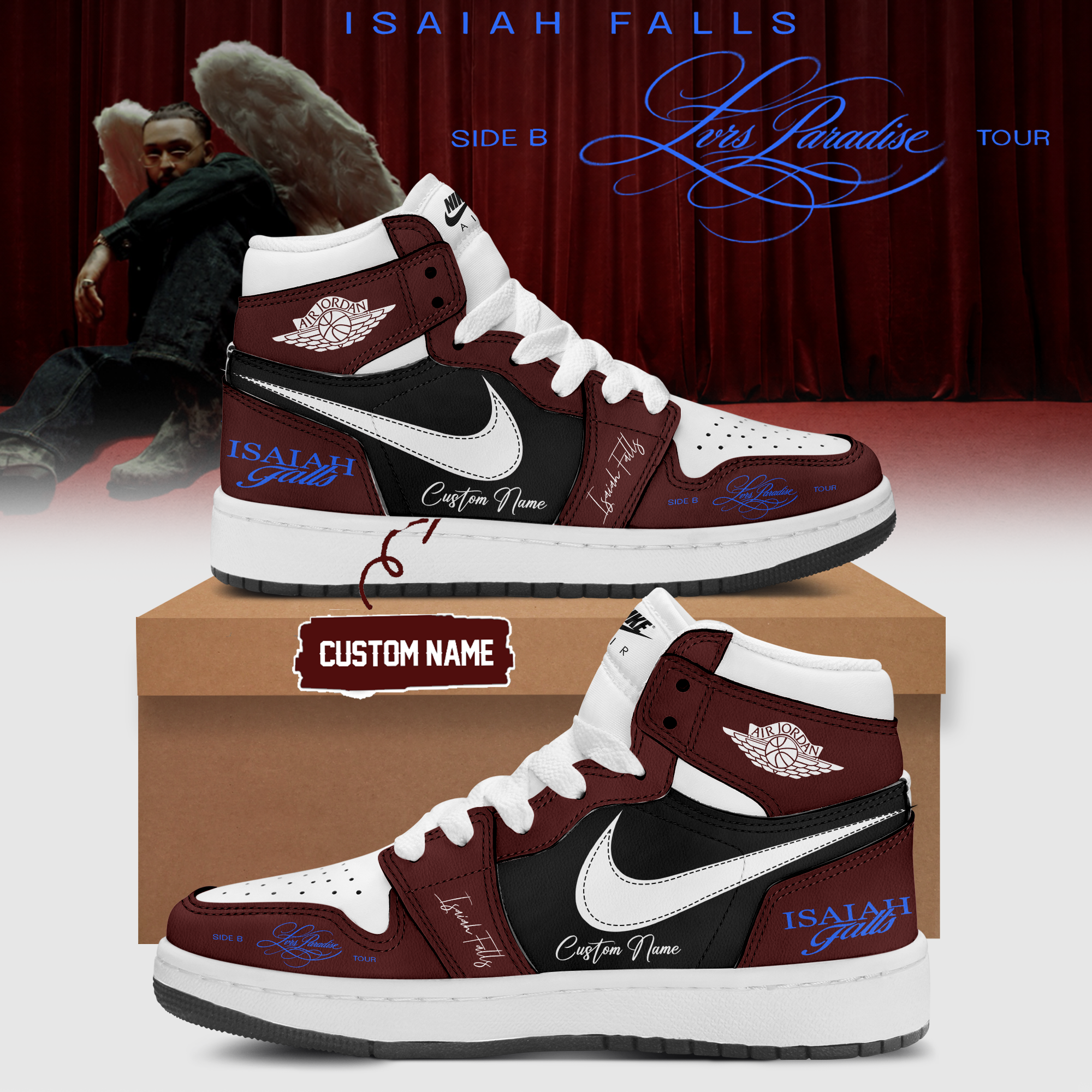Isaiah Falls Lvrs Paradise Side B Tour 2026 Concert Sneakers