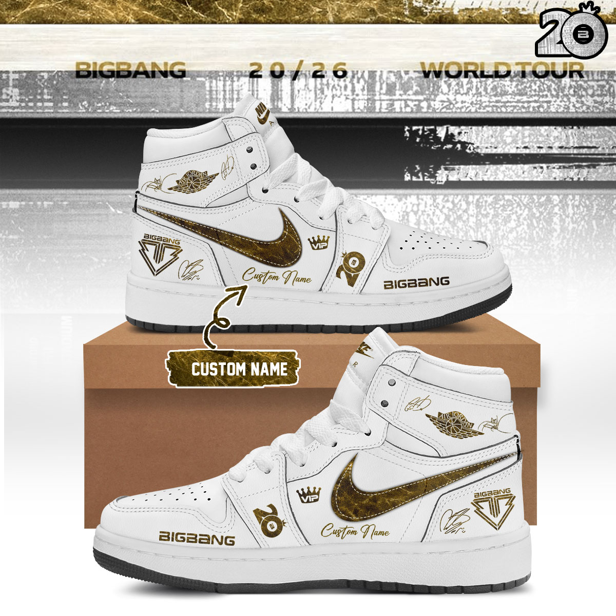 Bigbang Vip Tour Fashion Sneakers