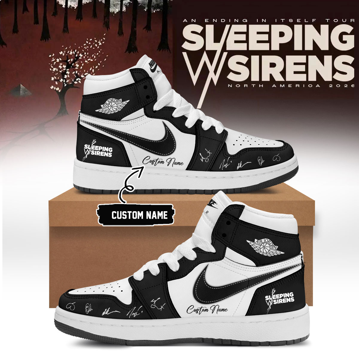 Sleeping With Sirens An Ending In Itself Collector Edition Sneakers Gift For Music Enthusiasts