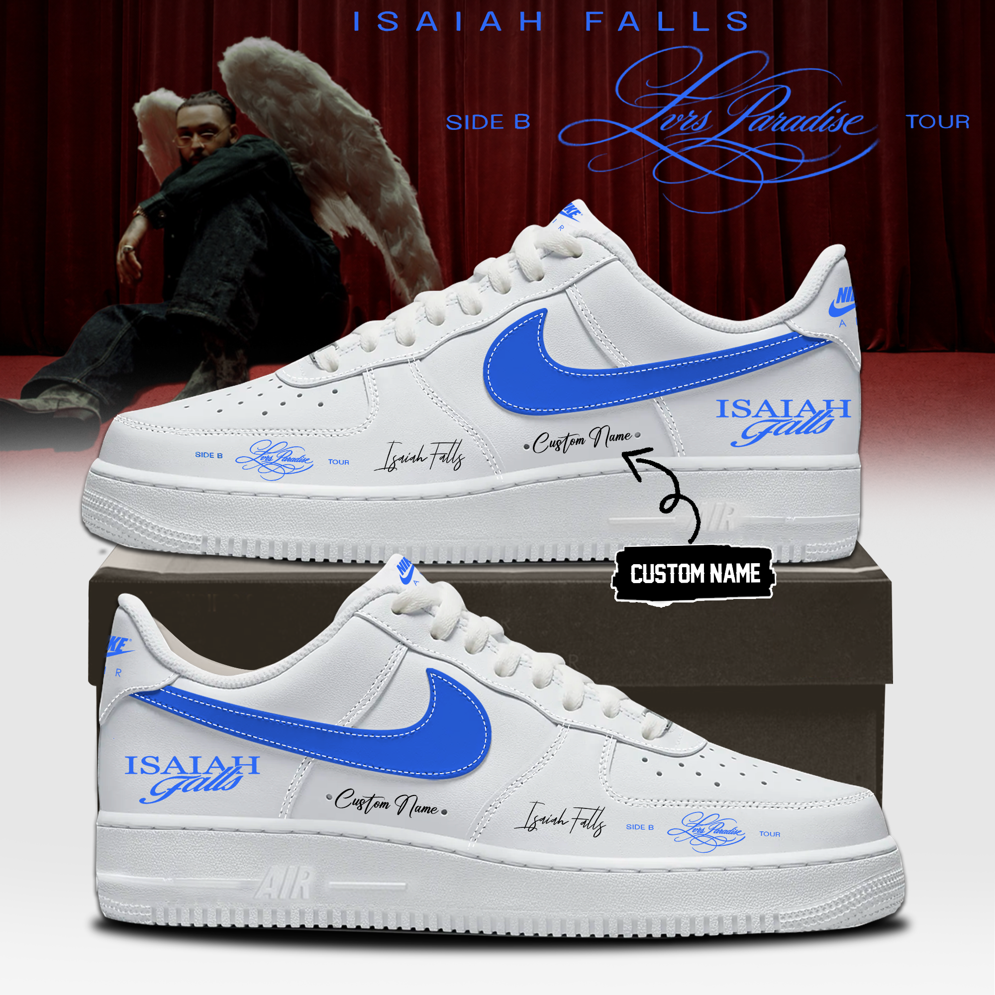 Isaiah Falls Lvrs Paradise Side B Tour 2026 Signature Sneakers
