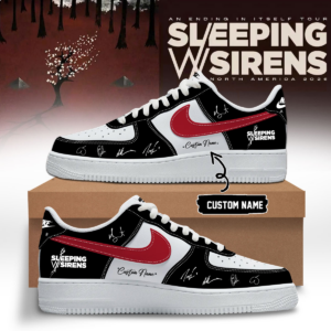 Sleeping With Sirens An Ending In Itself Tour Merchandise Air Force 1 Shoes Gift For Concert Collectors