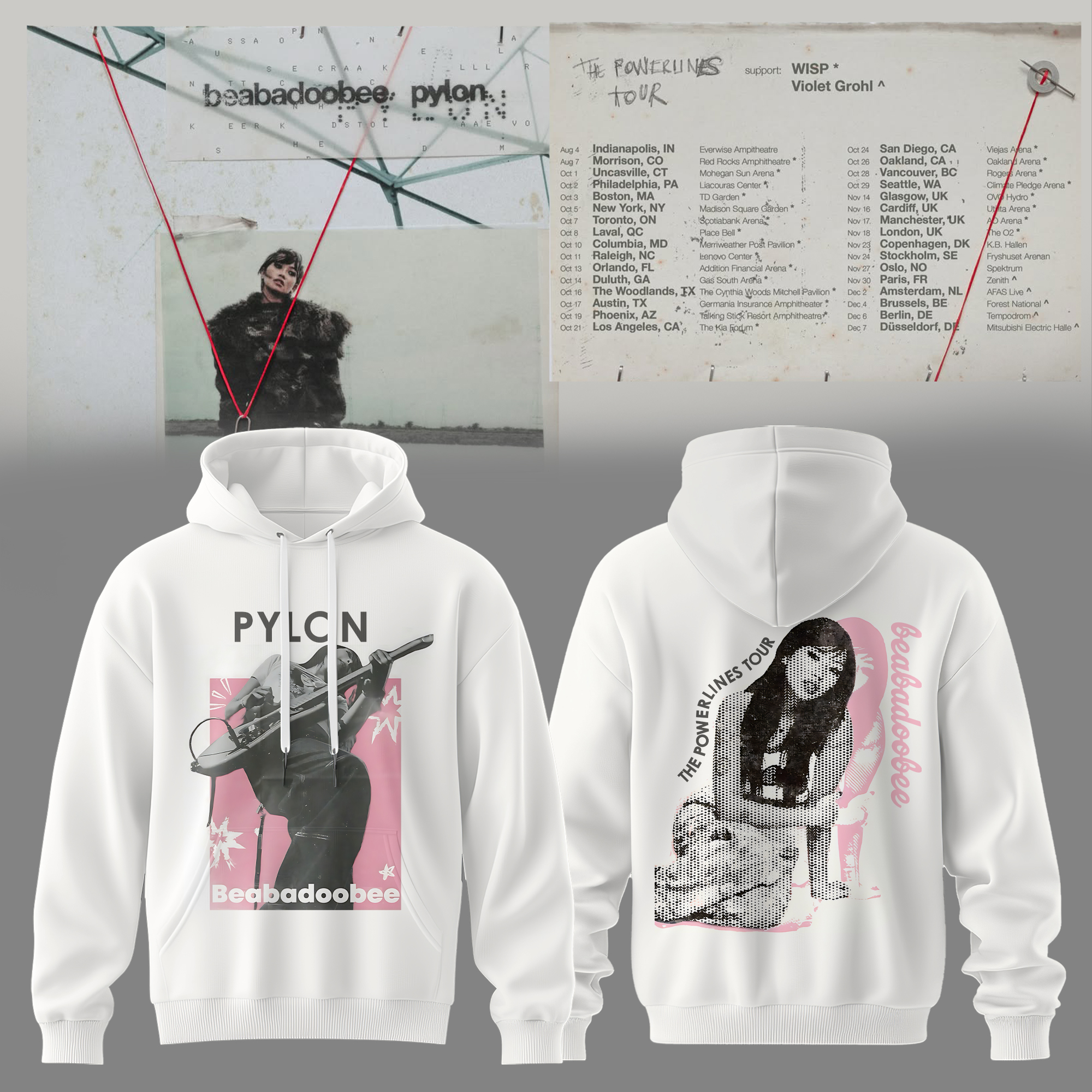 Beabadoobee The Powerlines Tour 2026 Limited Tour Hoodie