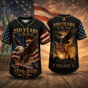 Usa 250Th We The People 17762026 Black Baseball Jersey