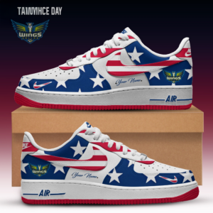 Dallas Wings Independence Day Air Force 1 Sneakers