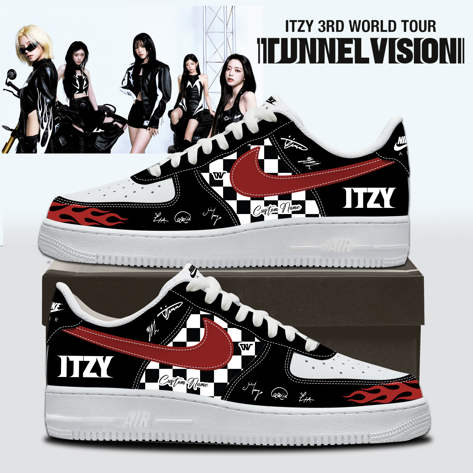 Itzy Tunnel Vision World Tour 2026 Low Top Sneakers