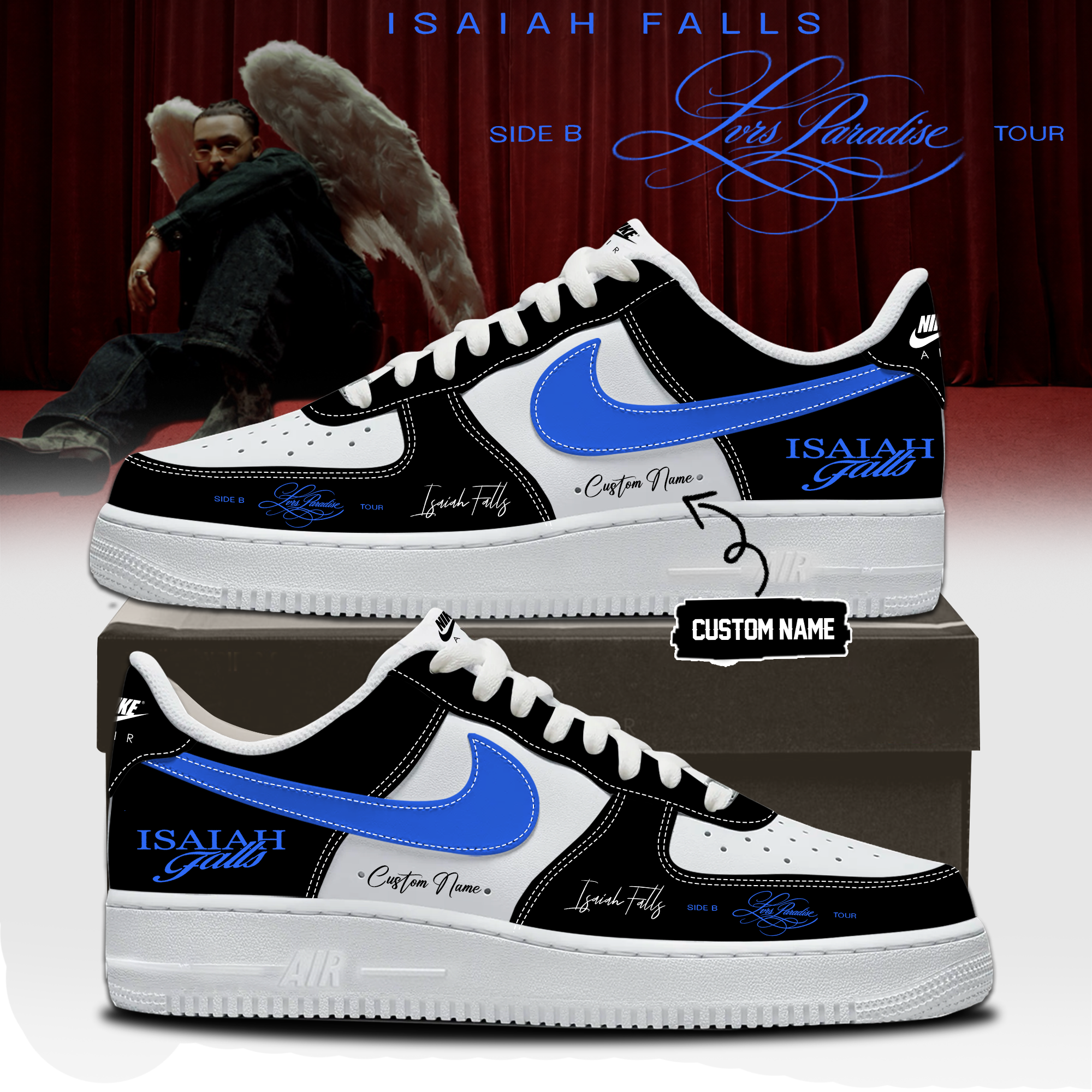 Isaiah Falls Lvrs Paradise Side B Tour 2026 Limited Low Top Sneakers