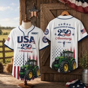Celebrate America 250Th Anniversary Green Tractor Baseball Jersey