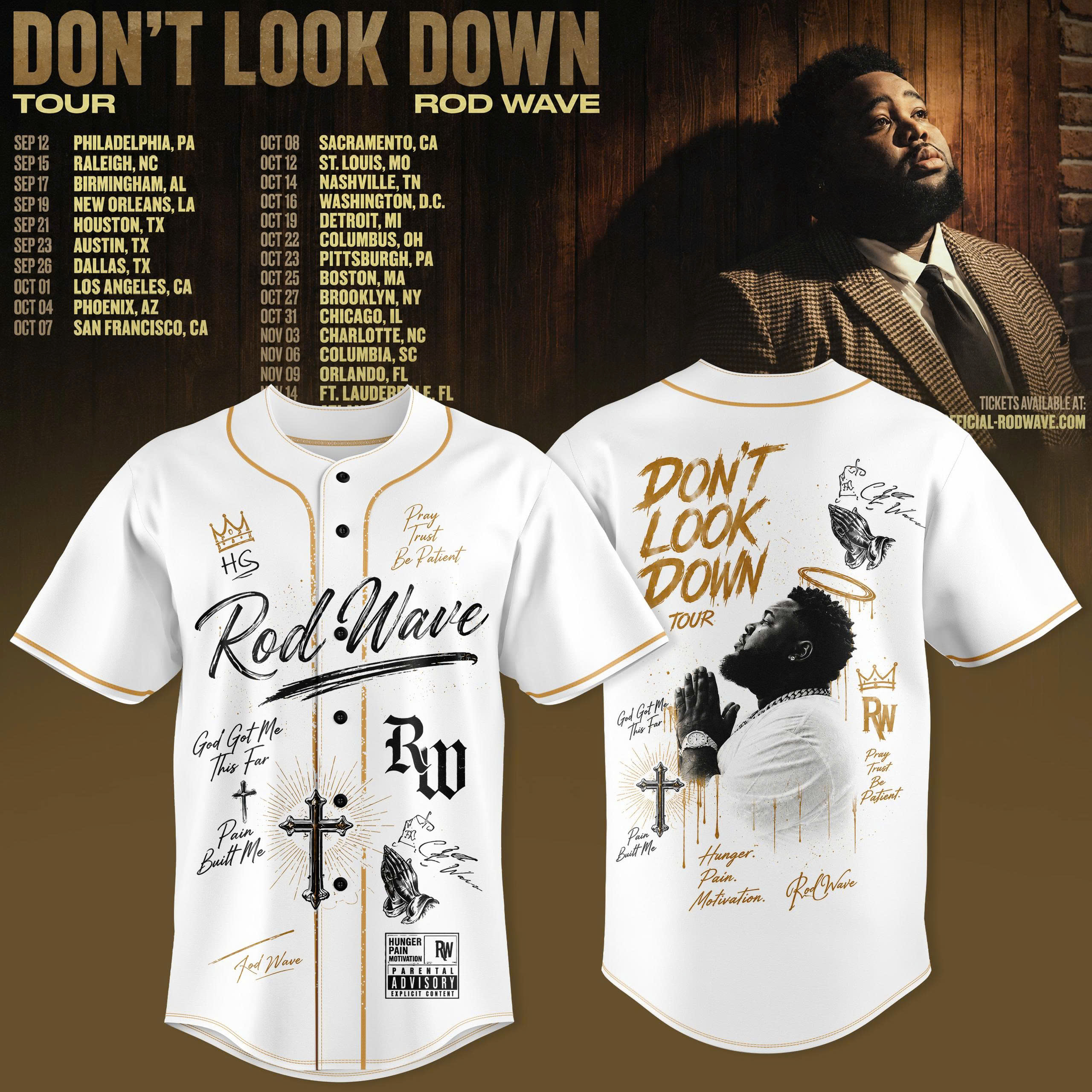 Dont Look Down Tour 2026 Collector Baseball Jersey Edition