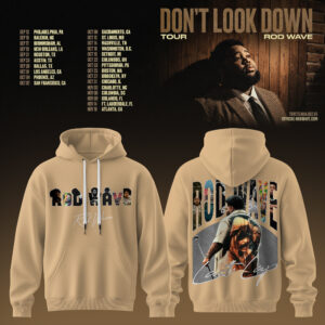 Rod Wave Dont Look Down Tour Collage Signature Sand Hoodie Collection