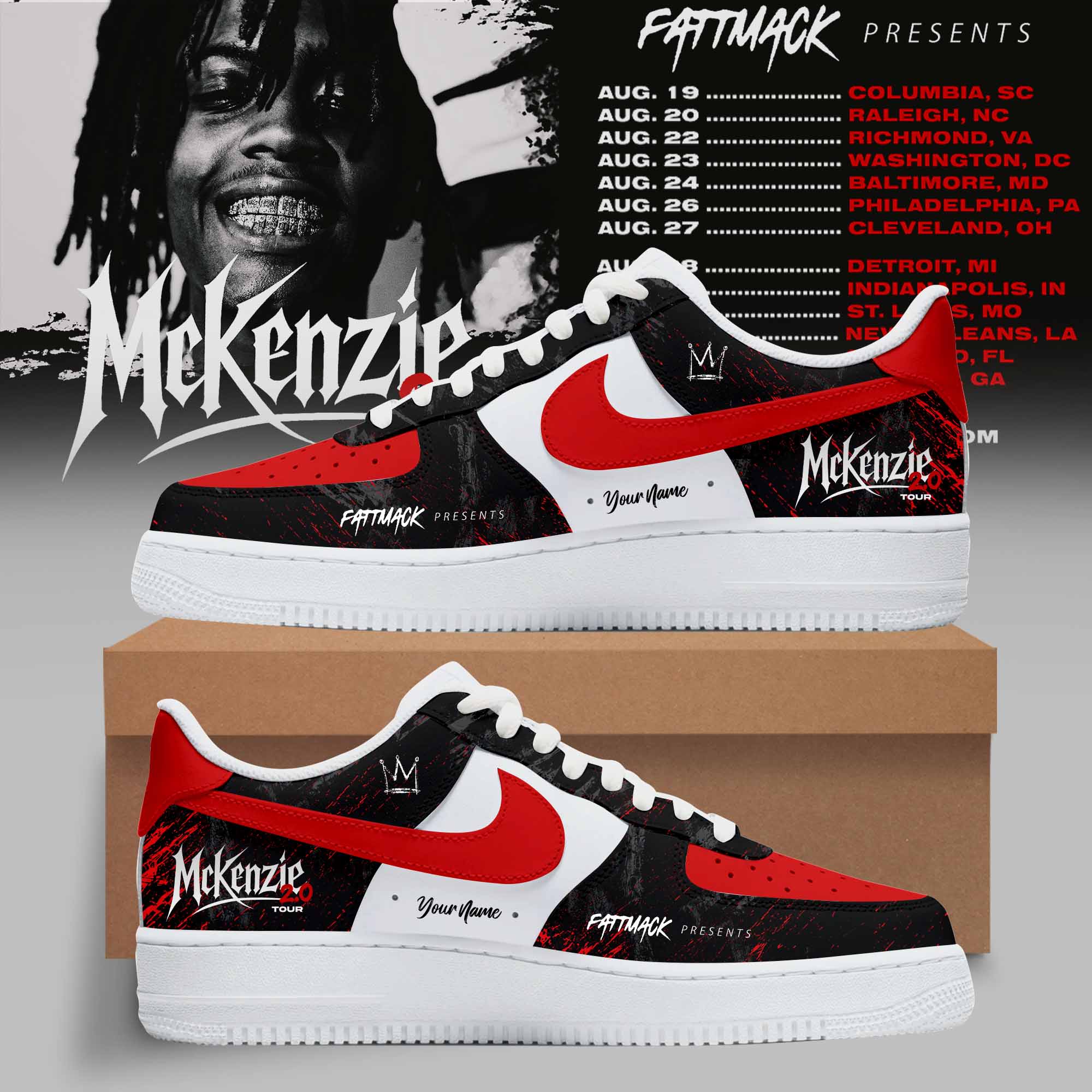 Mckenzie 2.0 No Mercy Tour Concert Collector Fashion Sneakers