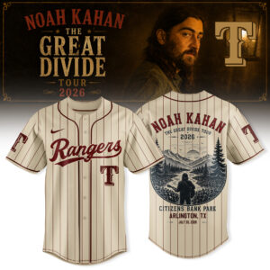 Noah Kahan The Great Divide Tour 2026 Music Fan Baseball Jersey