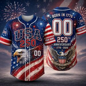 Usa 250Th Anniversary Eagle Flag Heritage Baseball Jersey