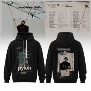 Beabadoobee The Powerlines Tour Powerline Collage Black Hoodie Collection