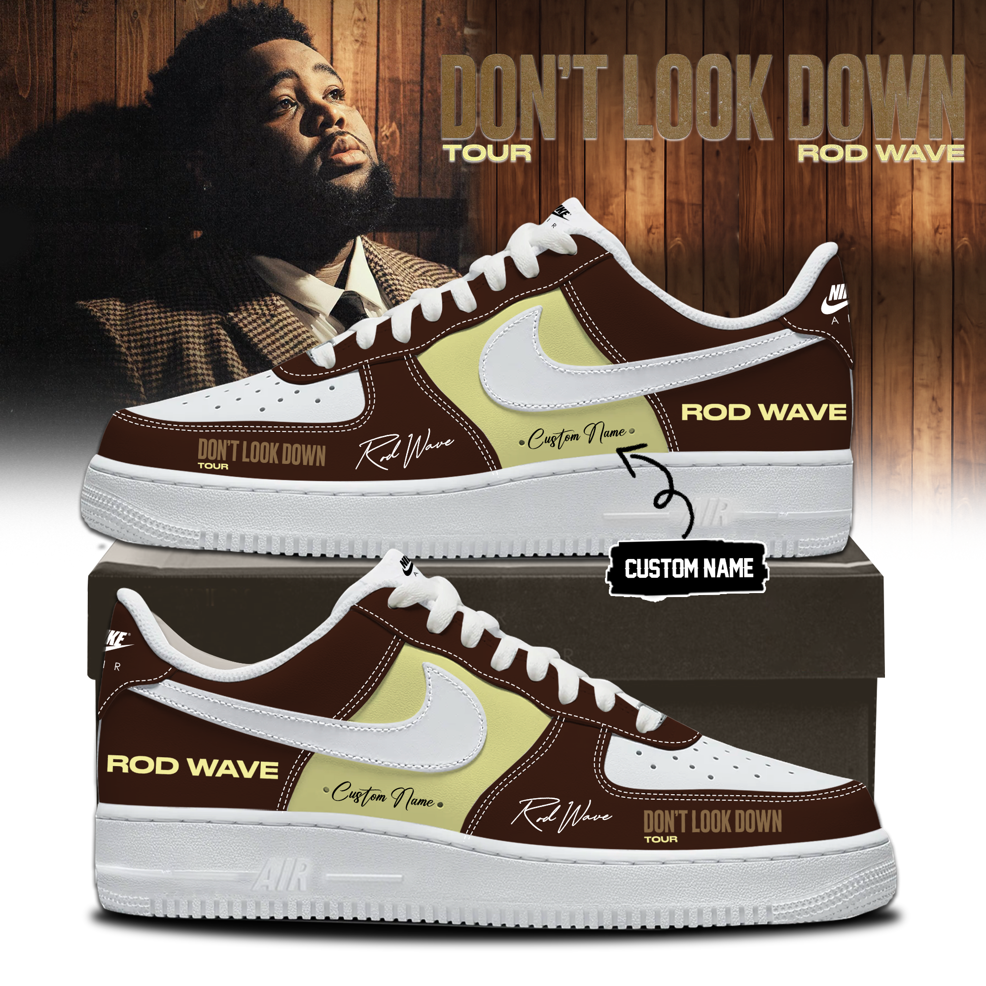 Rod Wave Dont Look Down Tour 2026 Signature Concert Shoes Gift For Music Enthusiasts