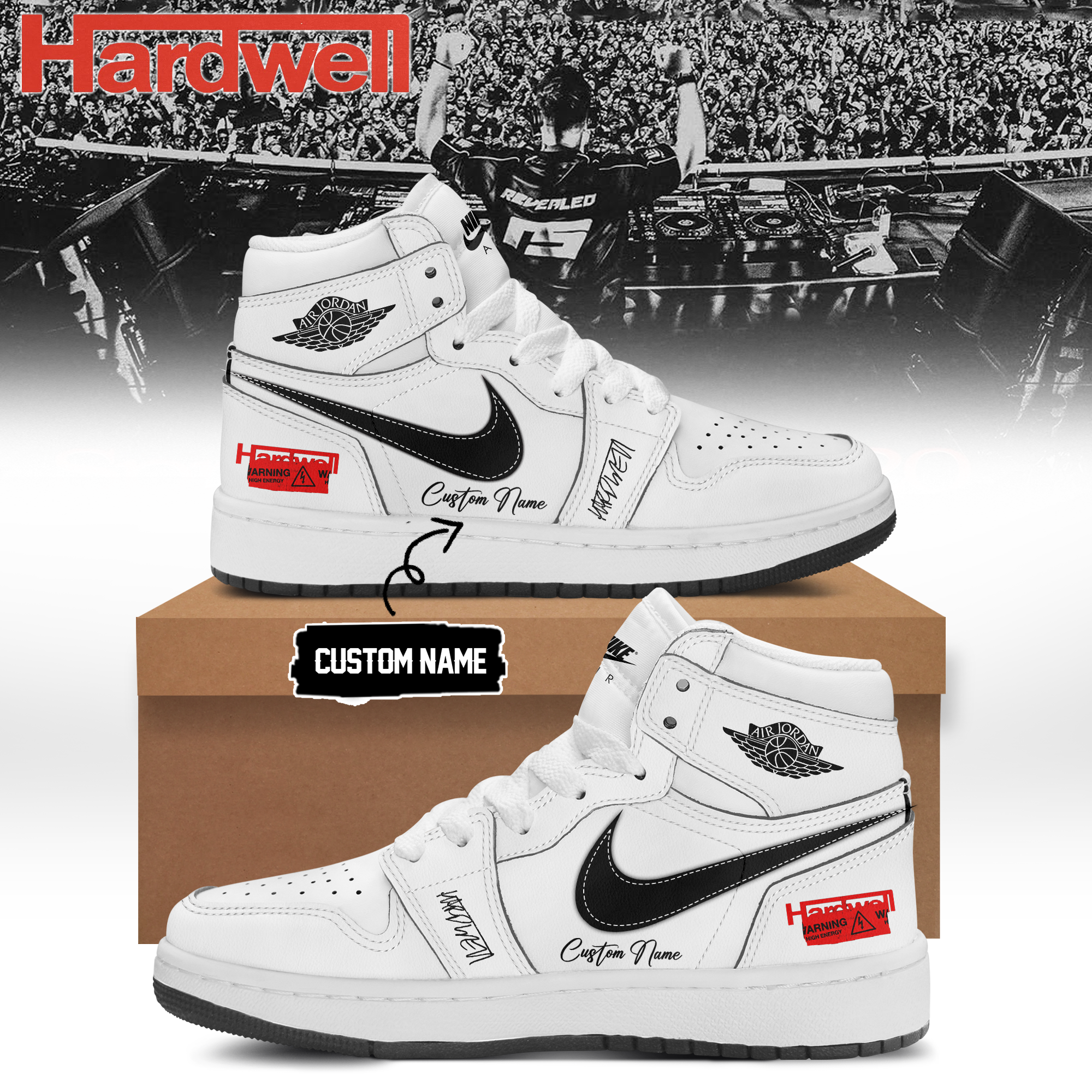 Hardwell Signature Air Force 1 Style Sneakers
