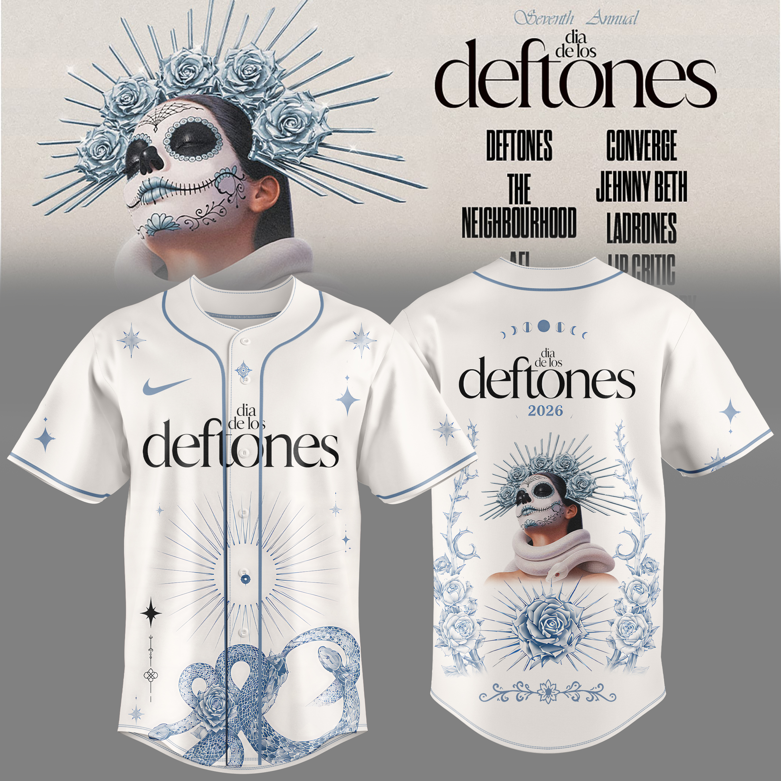 Dia De Los Deftones 2026 Premium Baseball Jersey Collection