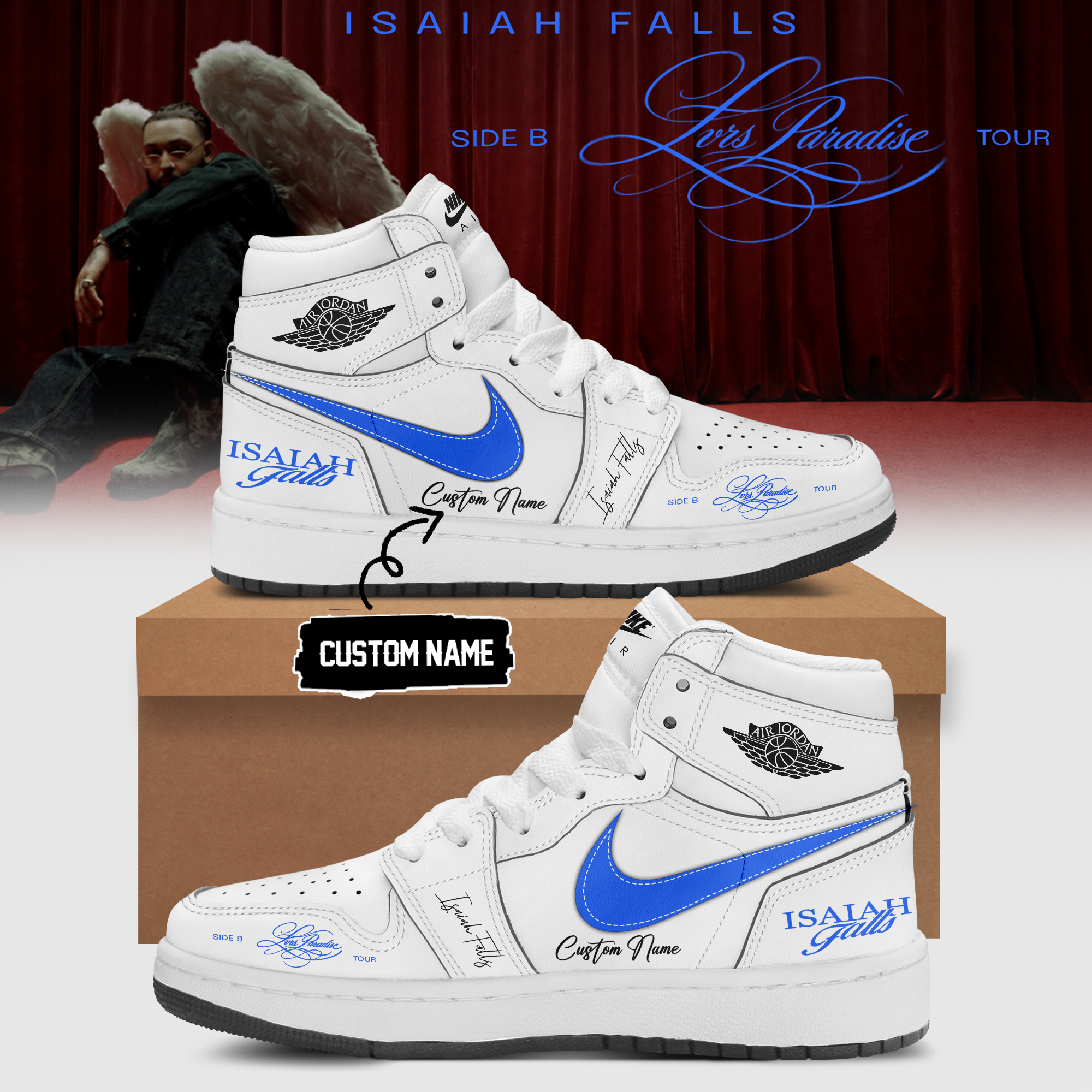 Isaiah Falls Lvrs Paradise Side B Tour 2026 Collector Sneakers