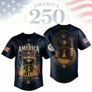 America 250 Years Of Freedom One Nation Under God Baseball Jersey