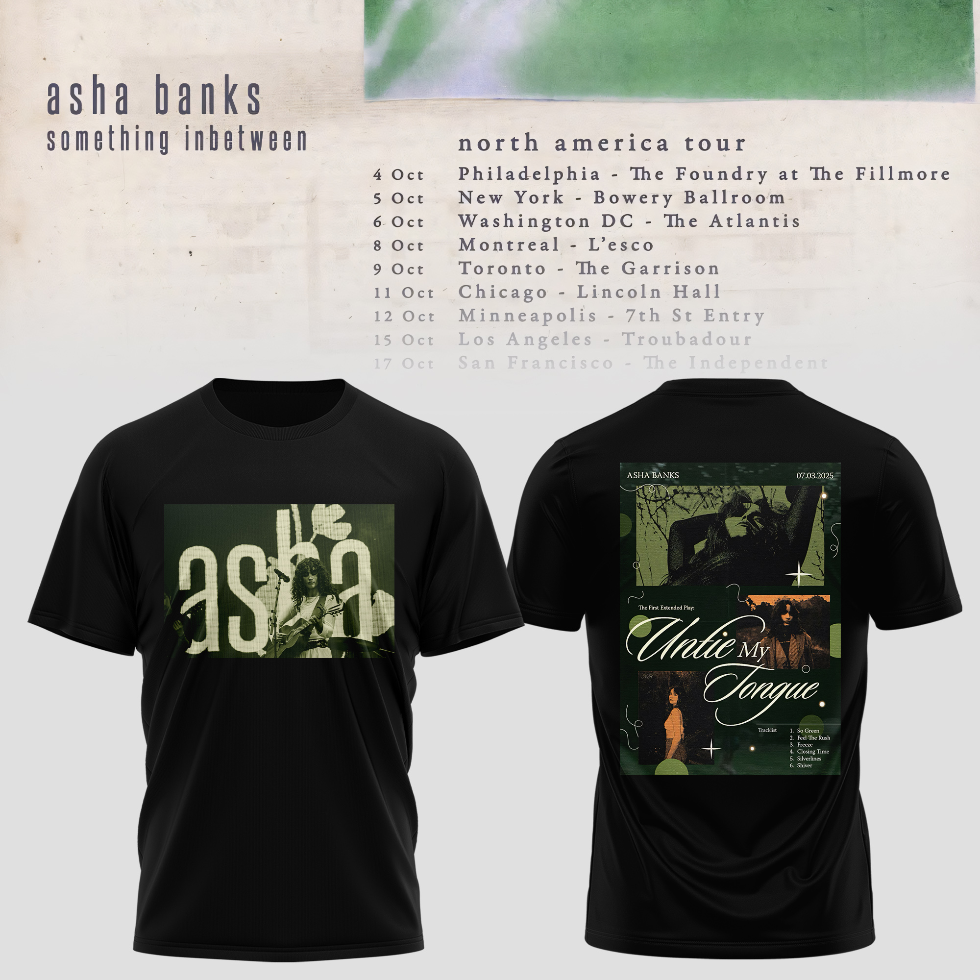 Asha Banks Something Inbetween Tour Collector Graphic T-Shirt