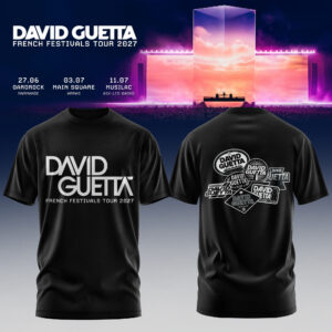 David Guetta France Tour 2026 Live Show T-Shirt Gift For Festival Fans