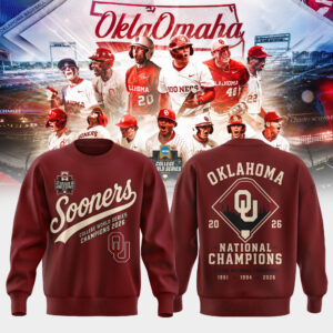 Oklahoma Sooners Baseball 2026 National Champions Heritage Sweatshirt