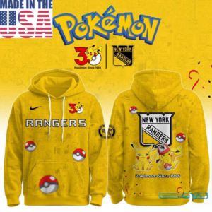 New York Rangers PokÃ£Â©Mon 30Th Anniversary Fan Hoodie
