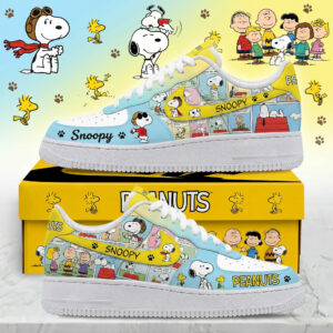 Snoopy Cartoon Air Sneakers Gift For Comfort Seekers Casual Lifestyle Fashion