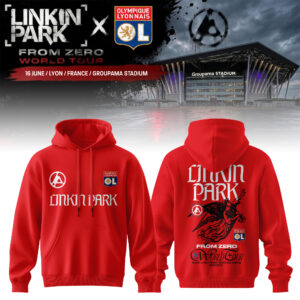 Olympique Lyonnais X Linkin Park World Tour 2026 Hoodie Gift For Football Fans