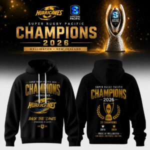 Hurricanes Super Rugby Pacific Champions 2026 Celebration Hoodie