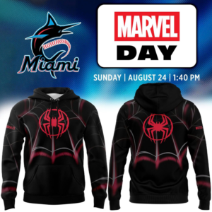 Miami Marlins Marvel Night Spiderman Miles Morales Limited Edition Hoodie