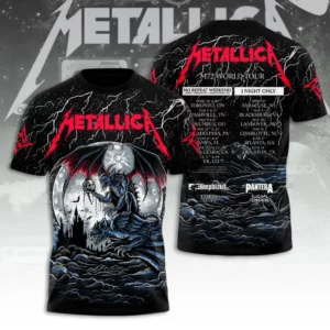 Metallica Tour 2026 3D Apparel Gift For Rock Fans Concert Season