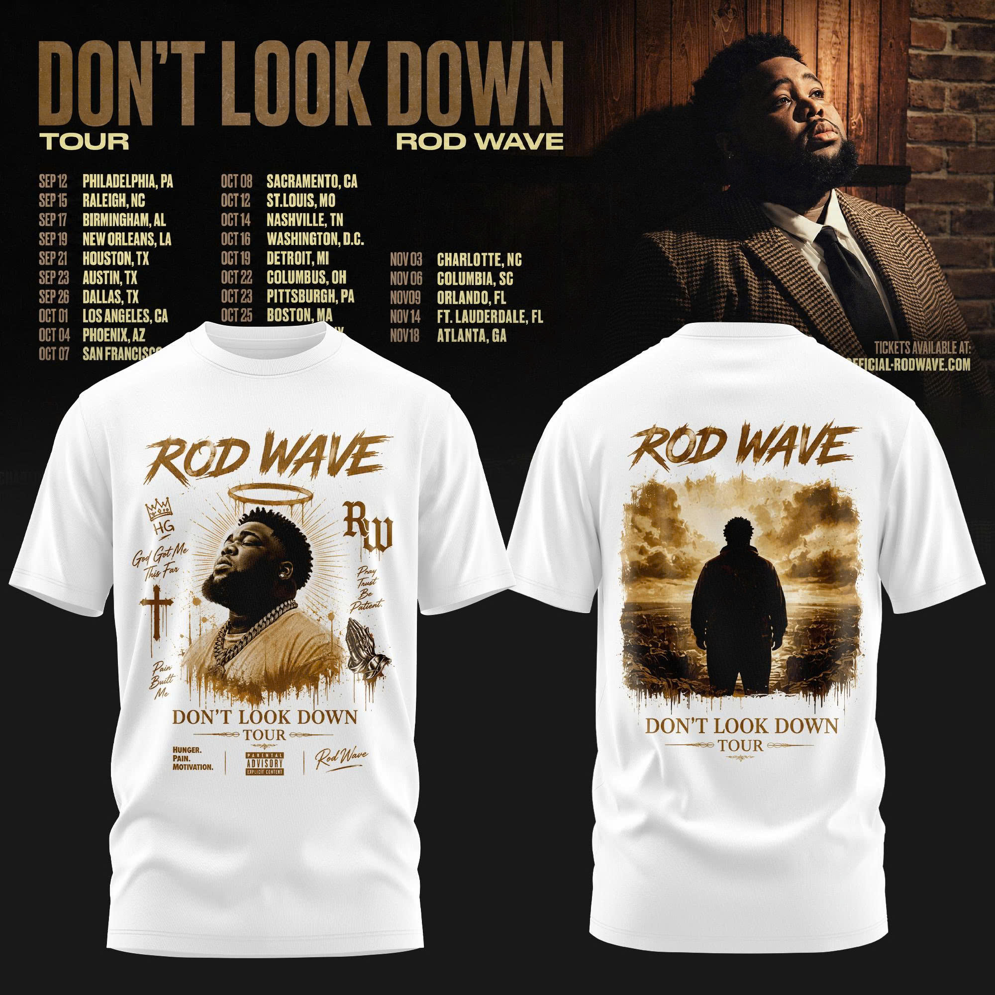 Dont Look Down Tour 2026 Limited Graphic T-Shirt Collection