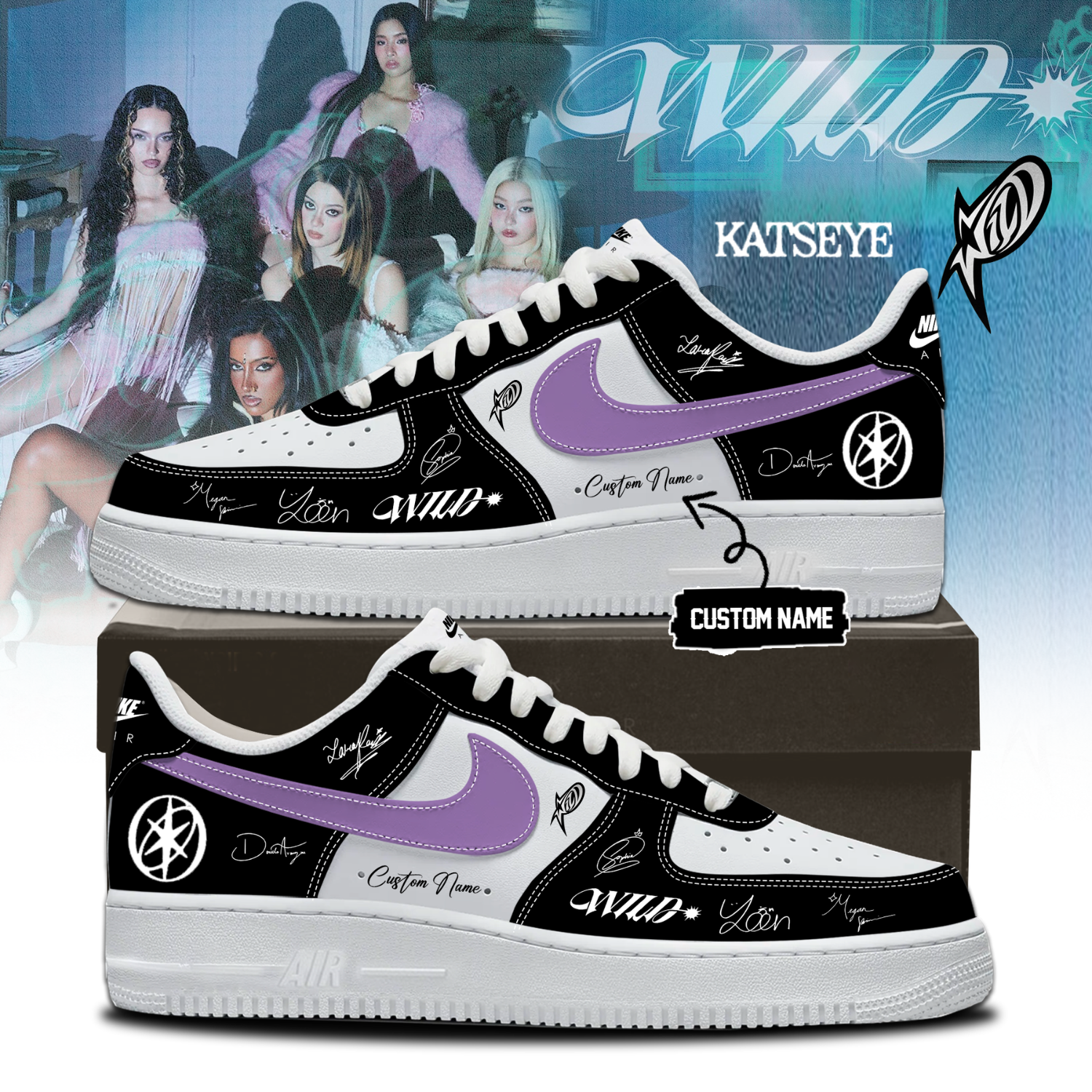 Katseye The Wildworld Tour 2026 Premium Tour Signature Shoes Gift For Concert Fans