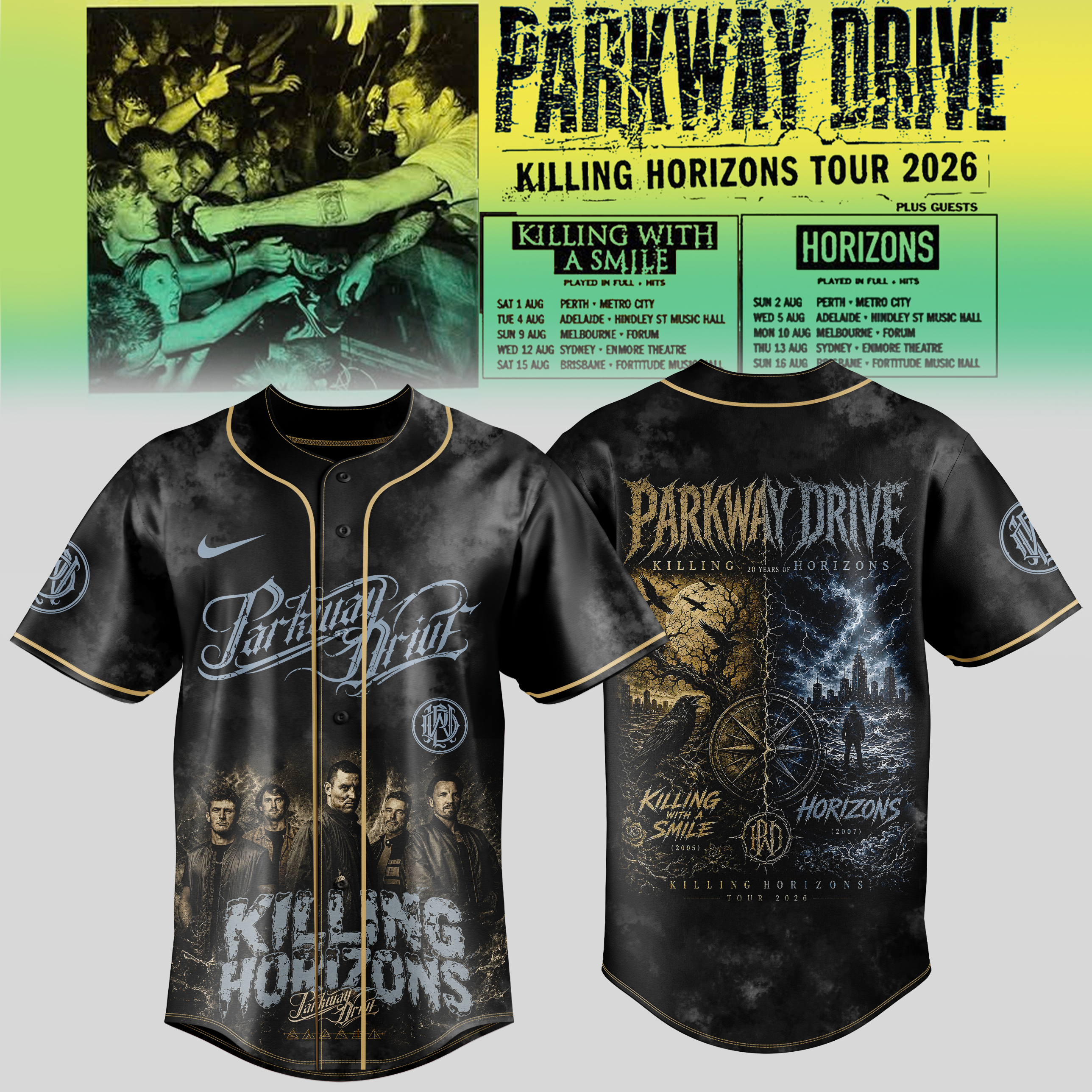 Killing Horizons Legacy Baseball Jersey Gift For Dedicated Parkway Drive Fans