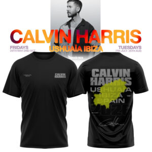 Calvin Harris Ushuaia Ibiza 2026 Official Merchandise T-Shirt Gift For Music Lovers