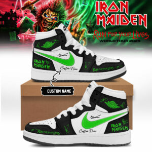Iron Maiden Run For Your Lives World Tour Graphic Shoes Gift For Rock Fans