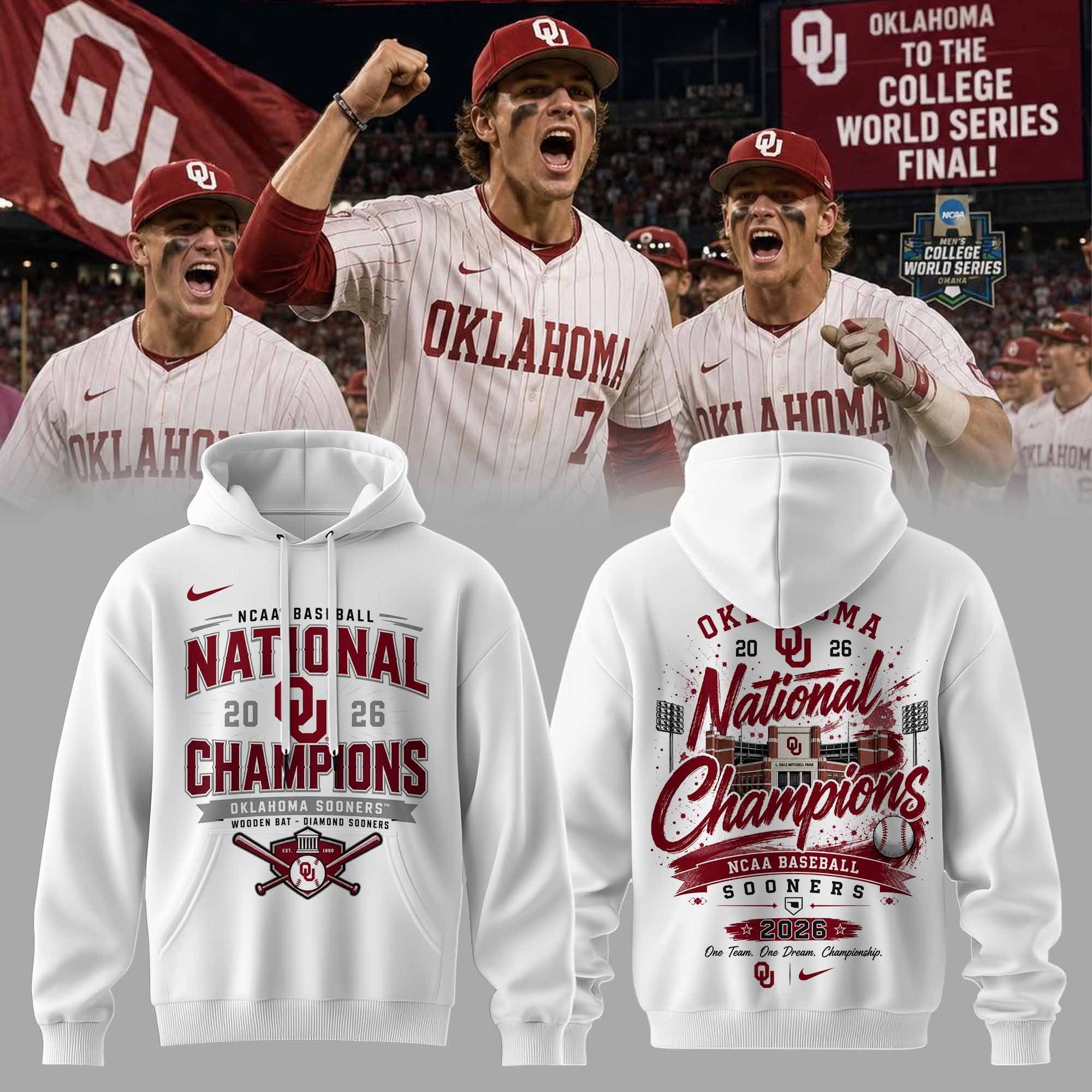 Oklahoma Sooners Baseball National Champions Legacy Hoodie Collection