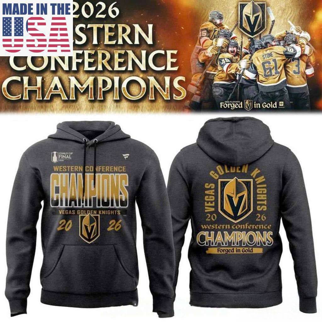 Vegas Golden Knights Western Conference Champions 2026 Tee Hoodie