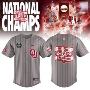 Oklahoma Sooners 2026 Mens College World Series Champions Baseball Jersey Gift For Ncaa Fans