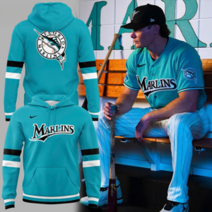 Miami Marlins Teal Throwback Uniform Special Edition Hoodie